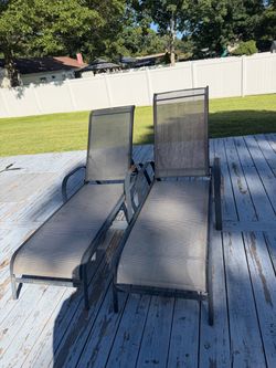 Outdoor Patio Chaise Lounge Chairs Set of 2