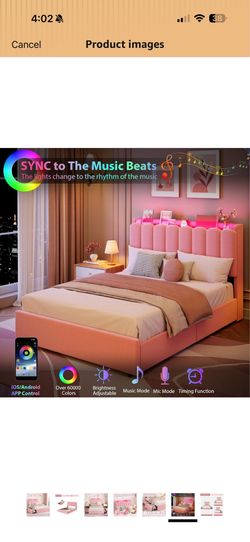 Brand New Full Size Pink Bed Frame + 10” Full Size Mattress – Complete Set