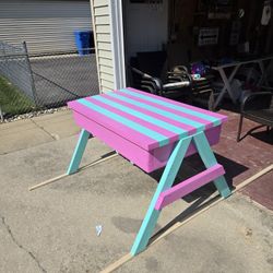 Convertable Picnic Table. Sand/Toys/Storage. Backyard Outdoor Furniture  