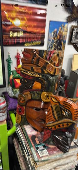 Two Mint Condition handmade masks from Guatemala $150 for both