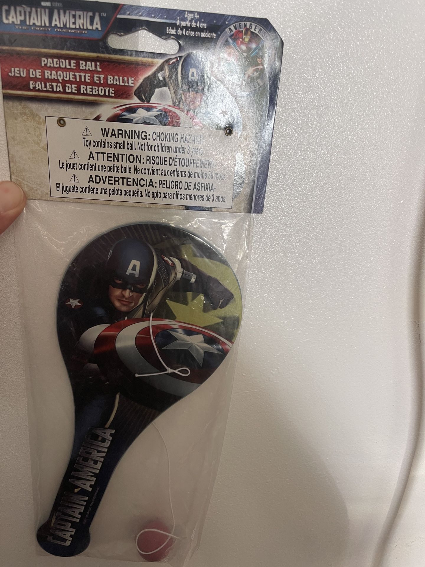 Capt America 2011 Paddle Ball Toy W String