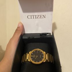 Men's Eco-Drive Axiom Diamond Accent Gold-Tone Stainless Steel Bracelet Watch
