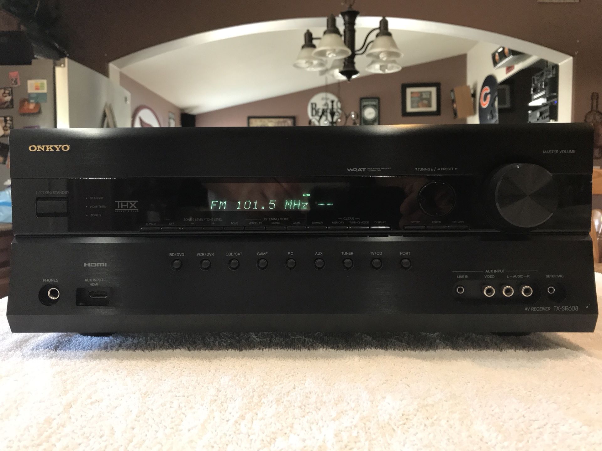 Onkyo TX-SR608 THX 7.2 surround Sound Receiver, 100x7, HDMI, Dual Zone