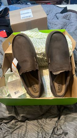 NEW IN BOX CROCS Triple Comfort 3 Santa Cruz 2 Luxe Leather Size 13 M