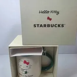 Starbucks x Hello Kitty Limited Edition Ceramic Mug with Lid – New