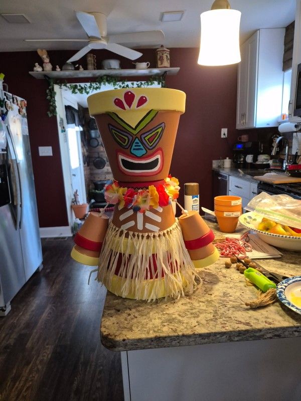 Tiki Warrior Planter