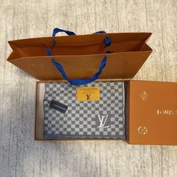 Gray Designer  LV Scarf