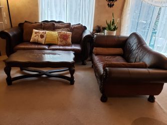 Ashley Leather sofas set
