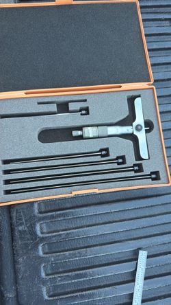 0-6” mitutoyo depth mic 4” base