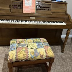 Baldwin Upright Piano & Stool (Excellent Shape)