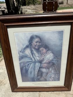 Framed Art Print Woman and Child