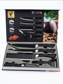 New Henvo 6-Piece Professional Kitchen Knife Set