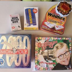 New Vintage Board Games - Monopoly - Wildfire - Blockbuster - A Christmas Story - Travel Game
