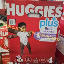 Huggies Little Movers Size 4 - 180 Diapers Pañales/ Firm price