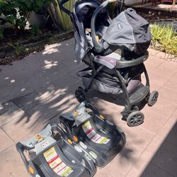 Chico Stroller With Car Seat And 2 Bases