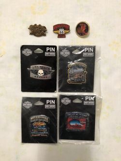 Harley Davidson 6 Pins Plus Another Bikers Pin 7 Total Some New All For $40