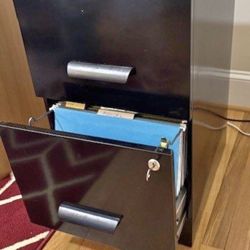 File Cabinet Black With Keys 