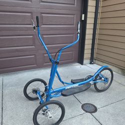 Street Strider Elliptical Glidder Bike With Indoor Stand