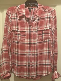 Paige Women’s Plaid Button Down Shirt - Size Small NWT