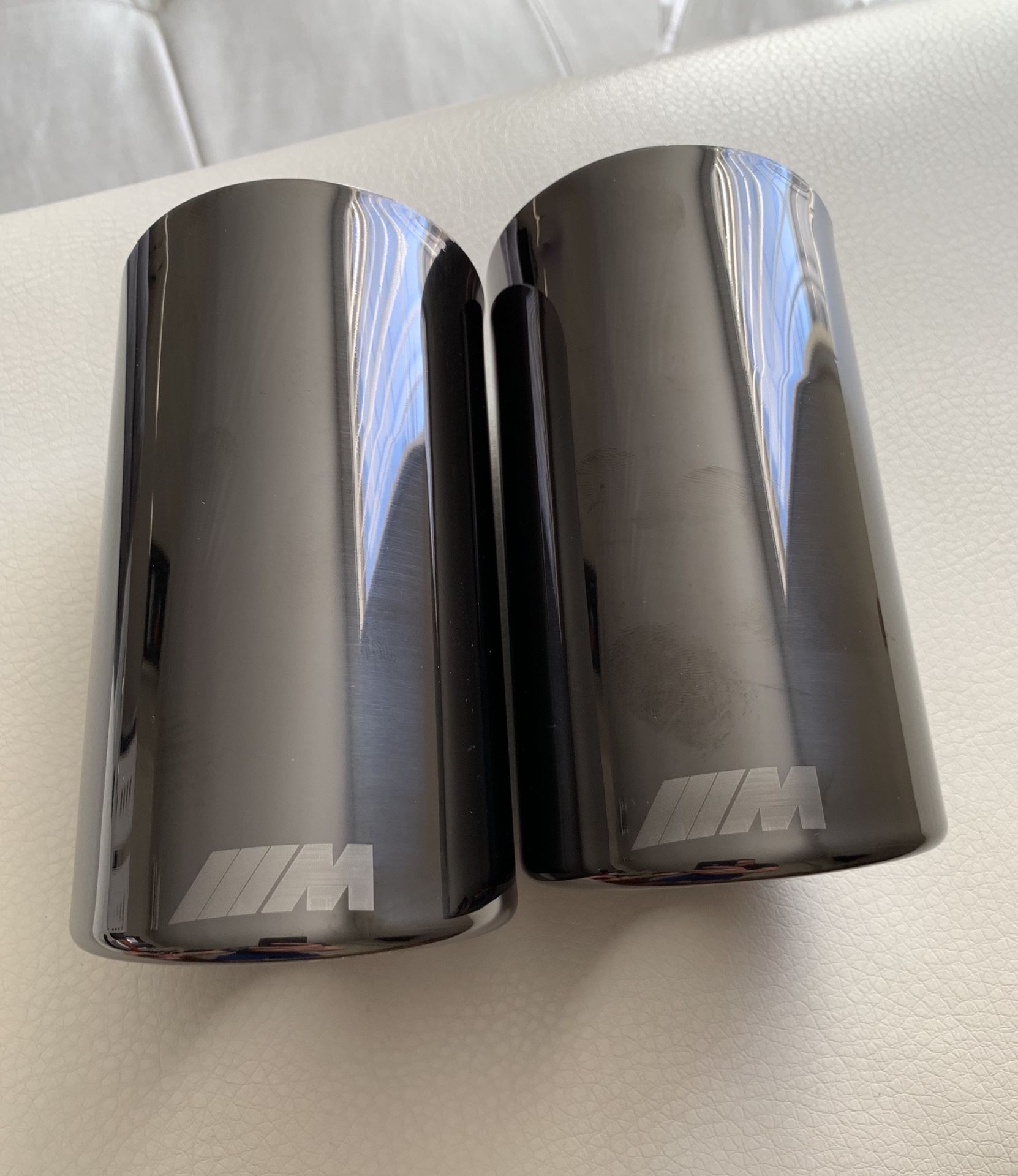 Bmw M tips for mufflers titan color