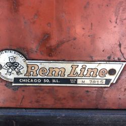 Vintage Rem Line Rolling Tool Box Top Ser# V 8344 Bottom M 7815