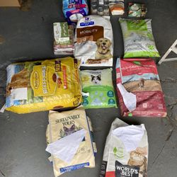 Car And Dog Food And Cat Liter
