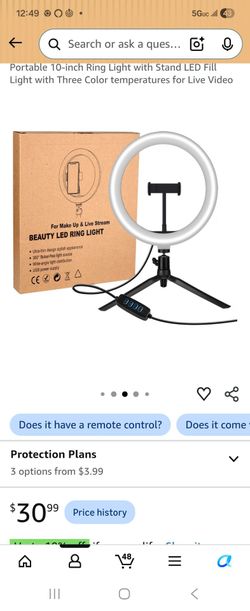 10-Inch LED Ring Light with Tripod Stand