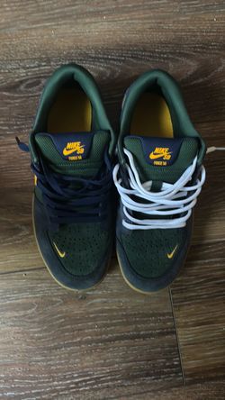 Nike SB Force 58 Low-Top Skate Shoes - Midnight Navy / Fir / University Gold / Gum Light Brown