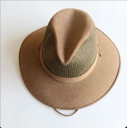 NEW San Diego Zoo Wild Animal Park Mesh Sun Hat Fedora Beautiful!