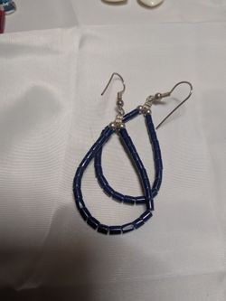 Lapis Stone bead earrings