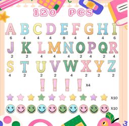 120 pc letters/decals for bulletin boards, etc