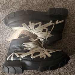 Rick Owens Mega Lace Tractor Boots 