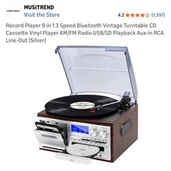 Vintage Cd/record Player / Bluetooth 