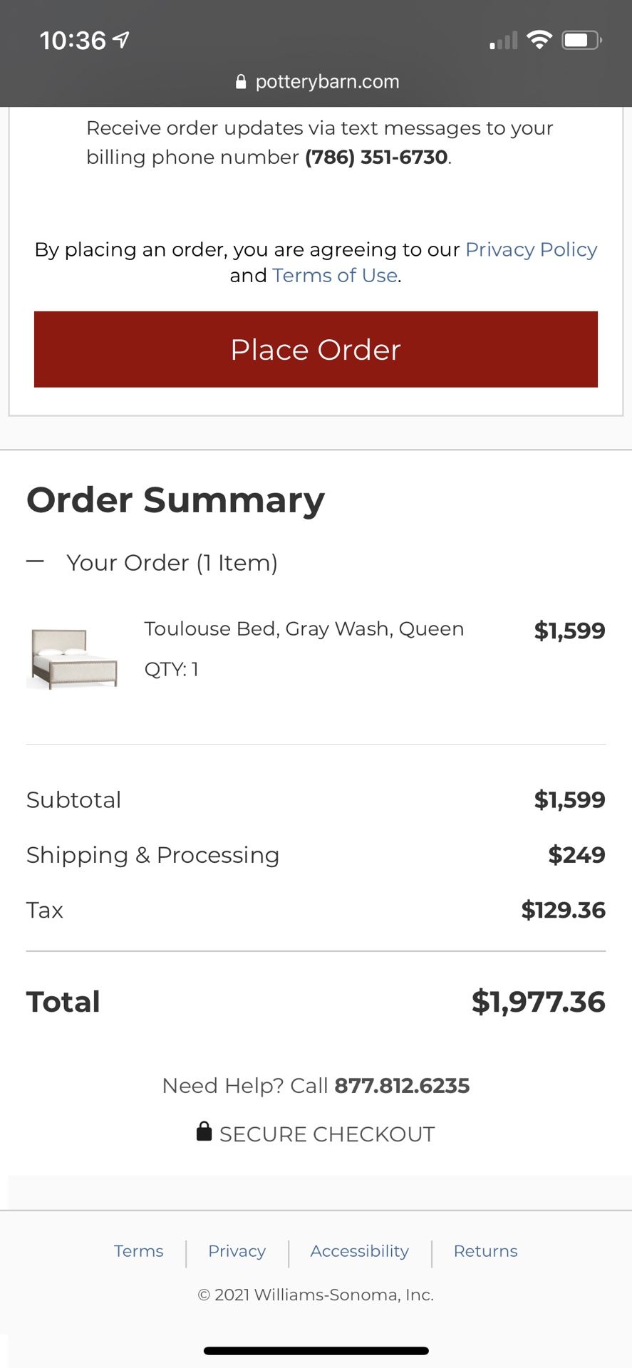 Toulouse Bed, Gray Wash, Queen for Sale in Miami, FL OfferUp