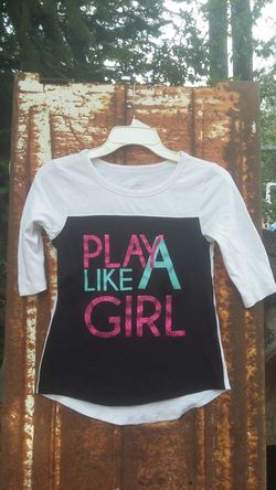 So Play Like A girl. T-Shirt. (Size 10)