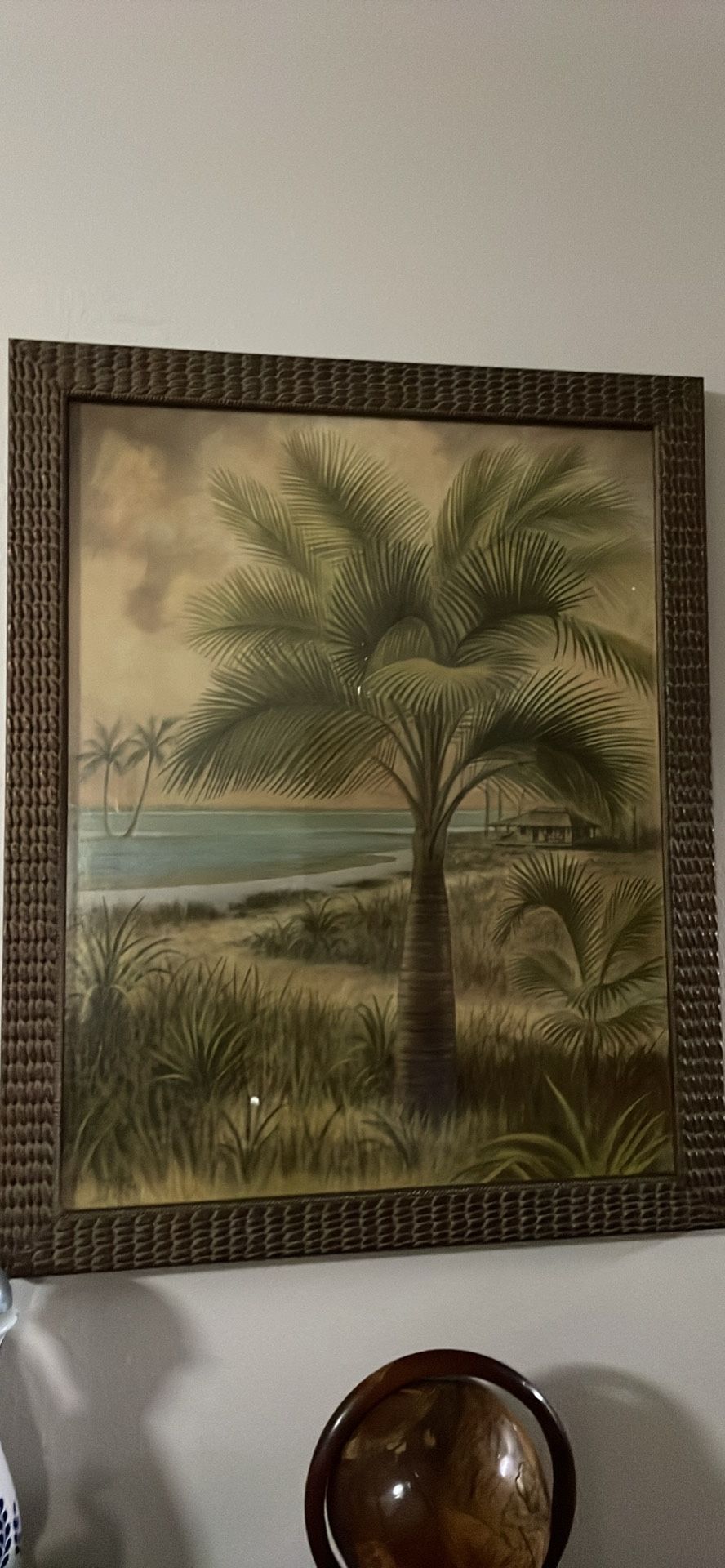 Framed Palm Tree Artwork