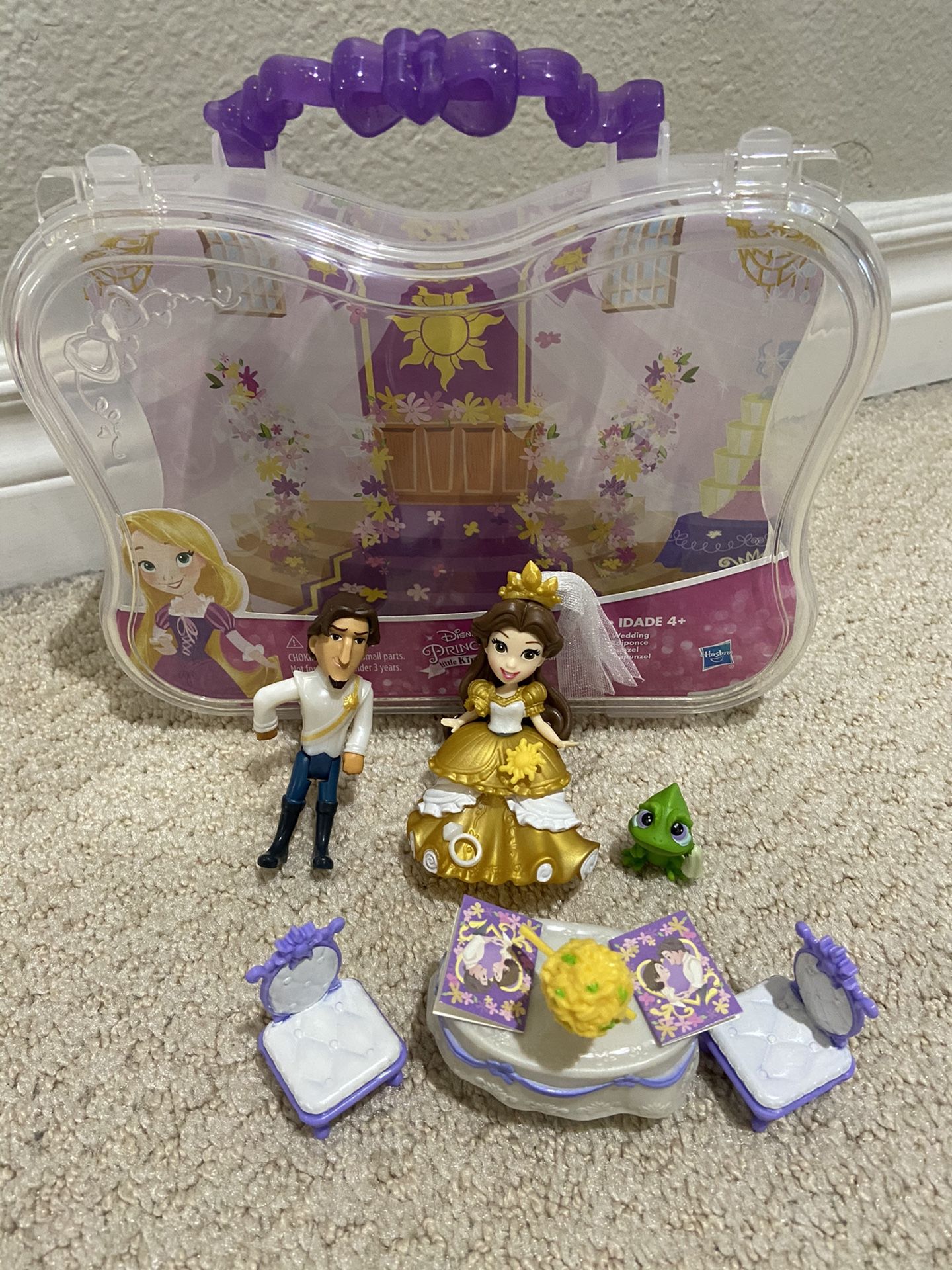 Disney princess Mini Doll Sets Girl Toys Frozen Belle Rapunzel Aurora Little Mermaid