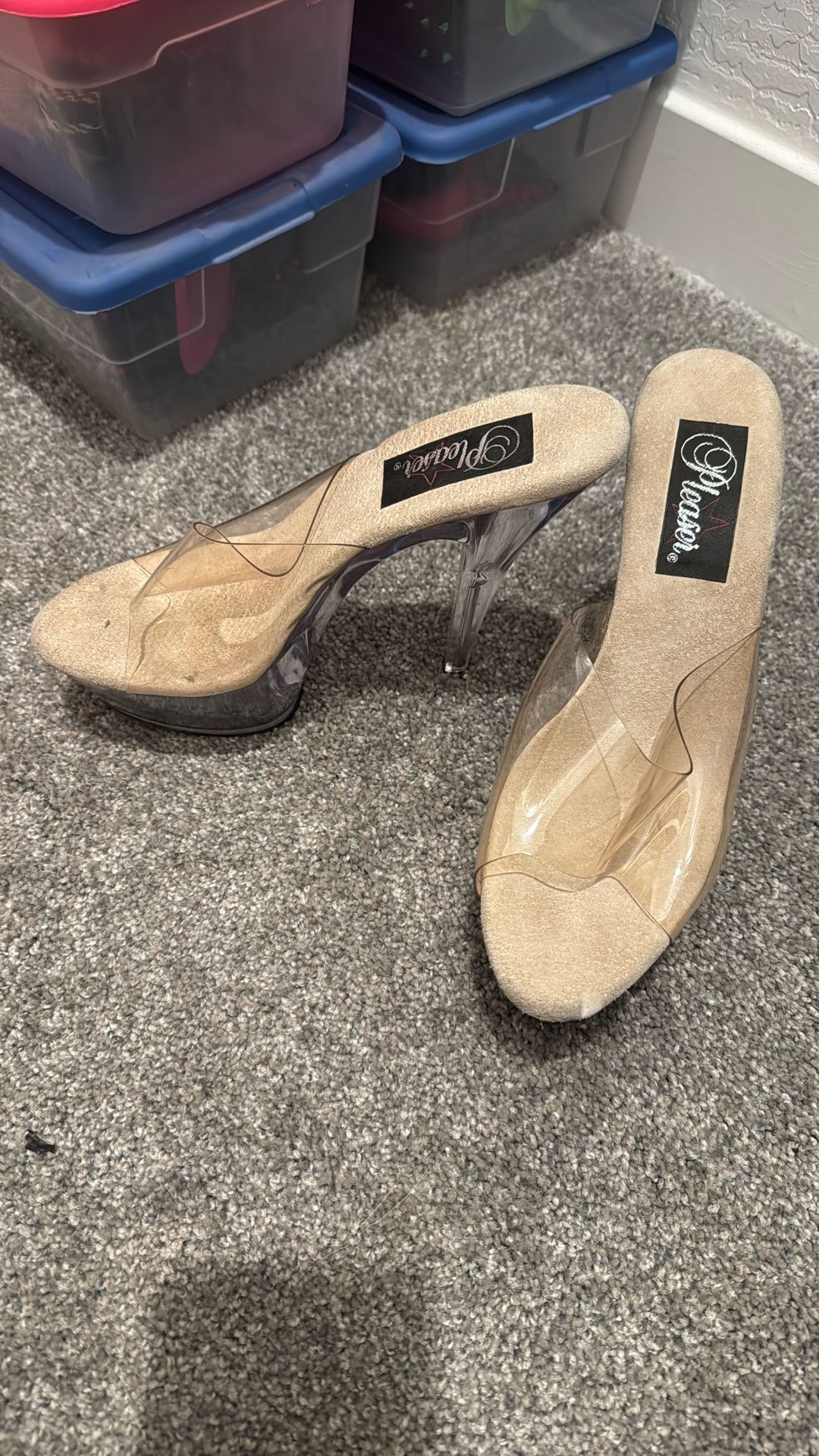 Pleaser Clear Heels