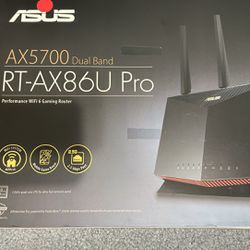 ASUS RT-AX86U Pro (AX5700) Dual Band WiFi 6 Extendable Gaming Router, 2.5G Port, Gaming Port, Mobile Game Mode, Port Forwarding, Subscription-free Net