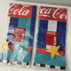 Two Coca-Cola Table Covers