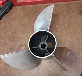 Stainless steel cleaver propeller 15 spline L/H