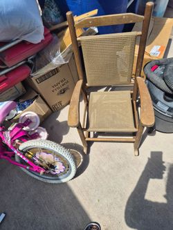 Vintage Children Rattan Rocking Chair