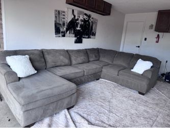 Gray sectional sofa couch sala