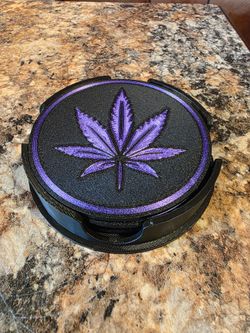 Pot Leaf Coasters (Set of 4, 3D Printed)