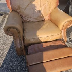 3 pc light brown leather  set