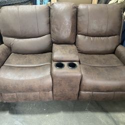 Recline Loveseat with Cup Holders and Storage