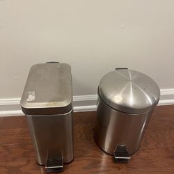Silver Trash Cans