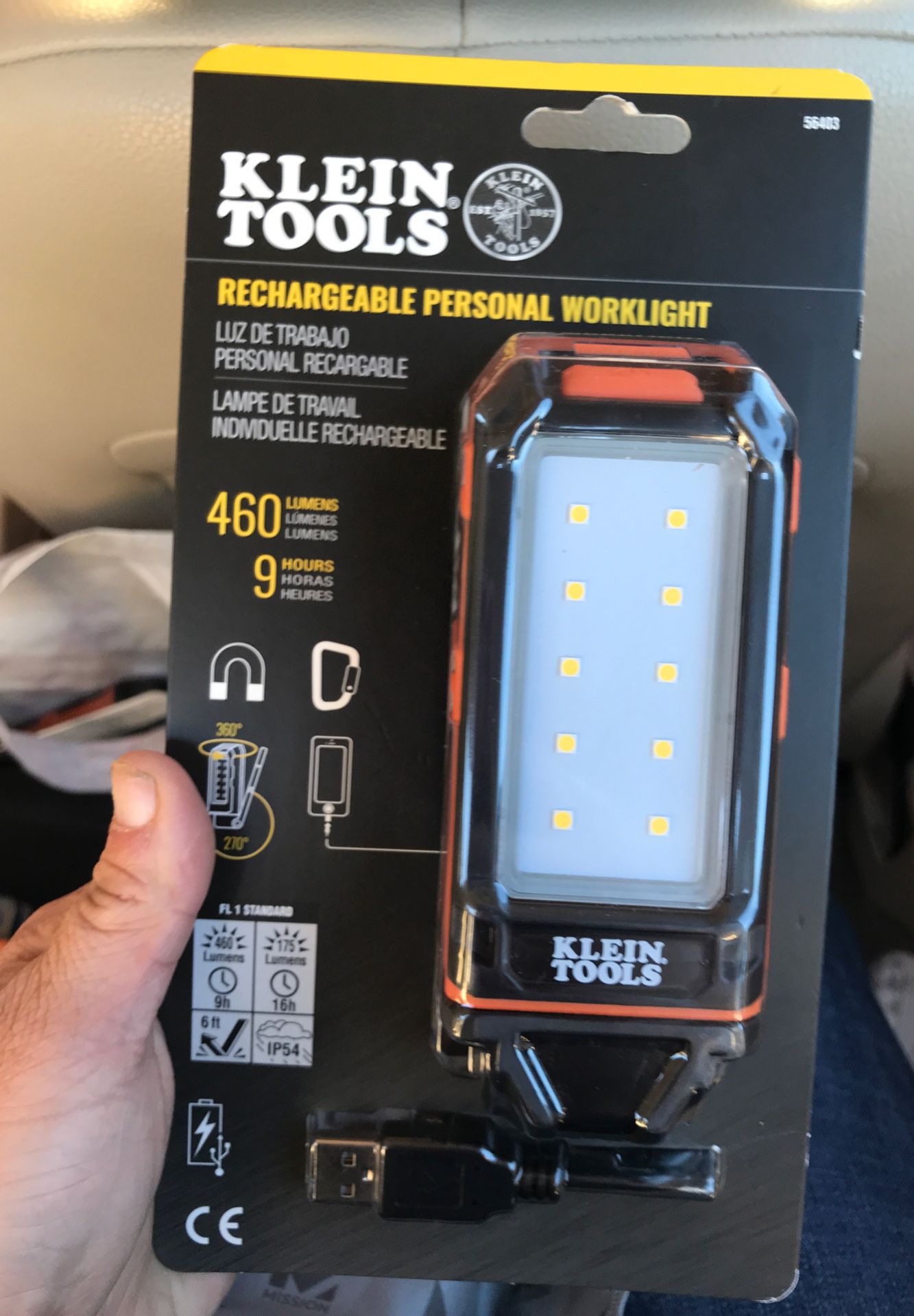 Klein tools rechargeable personal work light