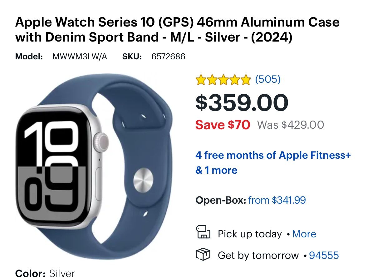 apple watch 10 46mm gps