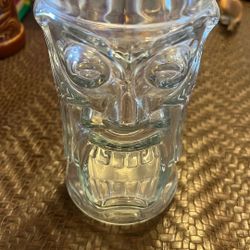 Vintage Anchor Hocking Screaming Tiki Glass 16 oz